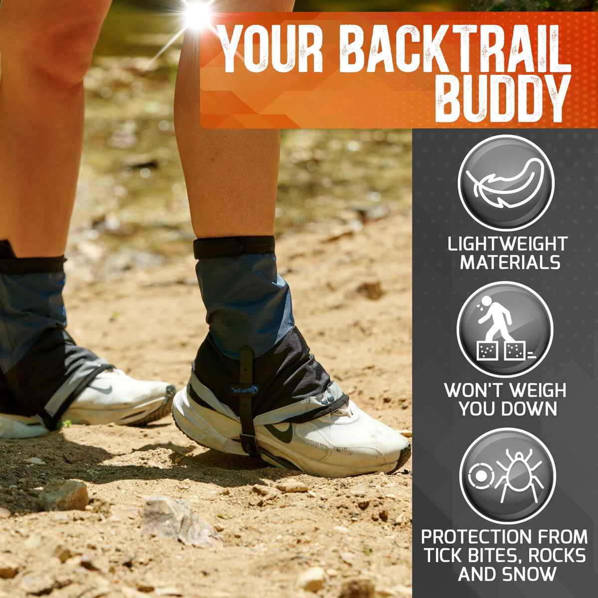 Pike Trail Mid Length Gaiters Small/Medium Adjustable Fit