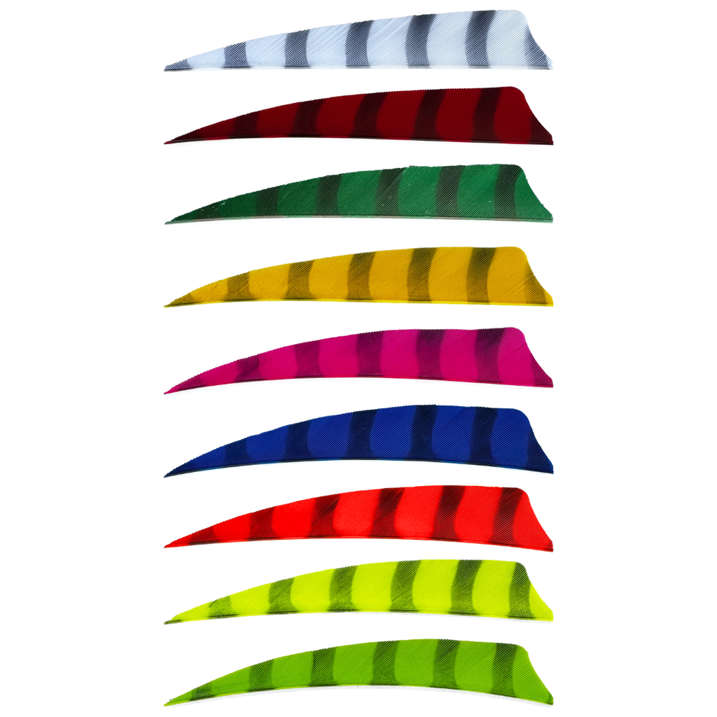 King Feathers - Shield Cut - 5" - Barred Feathers
