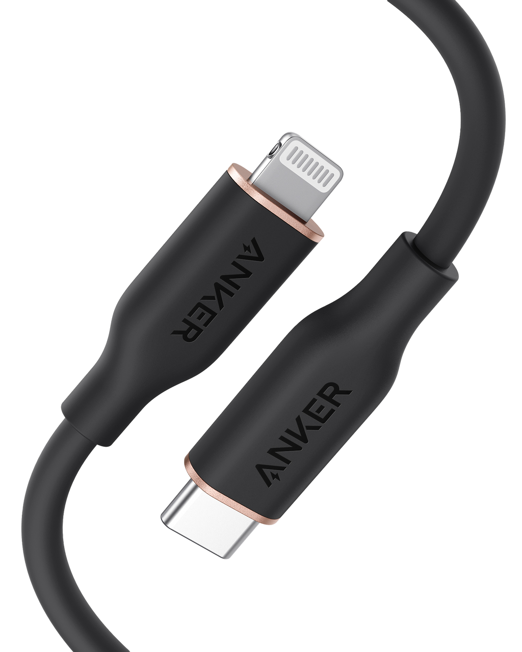 Anker <b>641</b> USB-C to Lightning Cable (Flow, 3 ft Silicone)