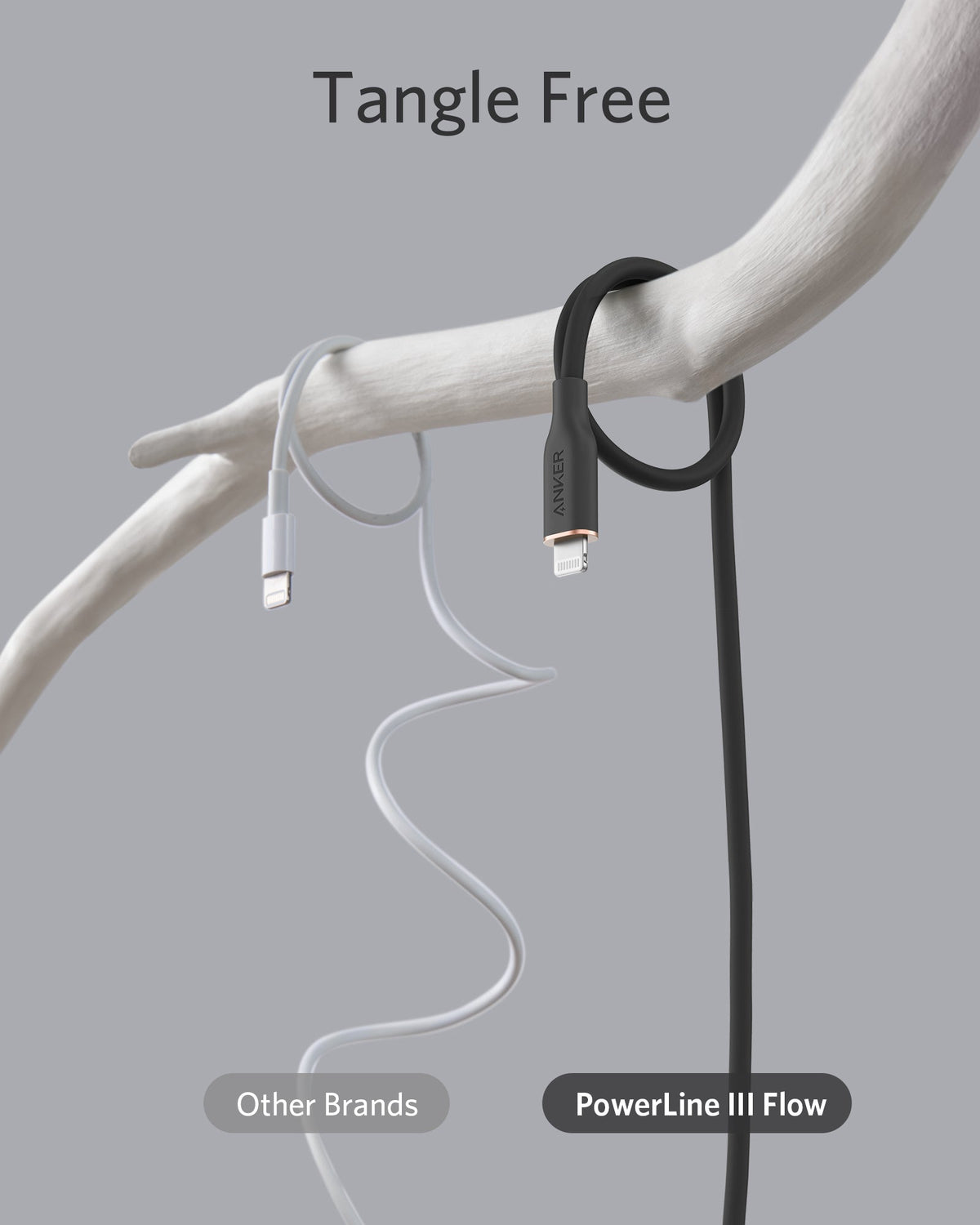 Anker <b>641</b> USB-C to Lightning Cable (Flow, 3 ft Silicone)