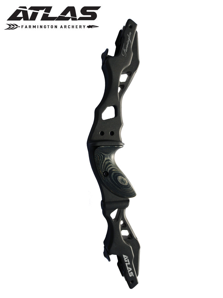 Farmington Archery 19" Atlas T6 Aluminum Machined CNC ILF Riser / Wood Grip