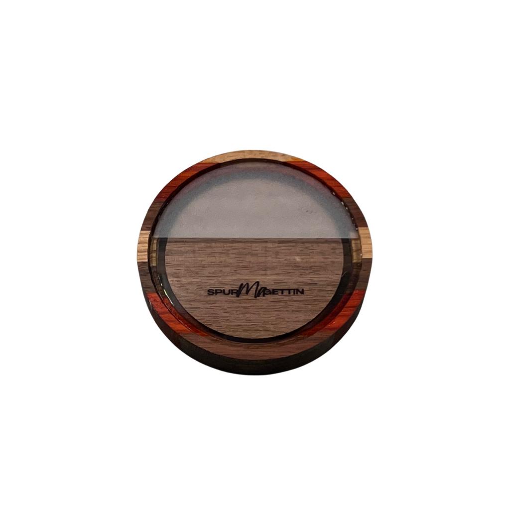 Single Sided Half Blasted Glass Top w/ Wooden Bottom Pot Call