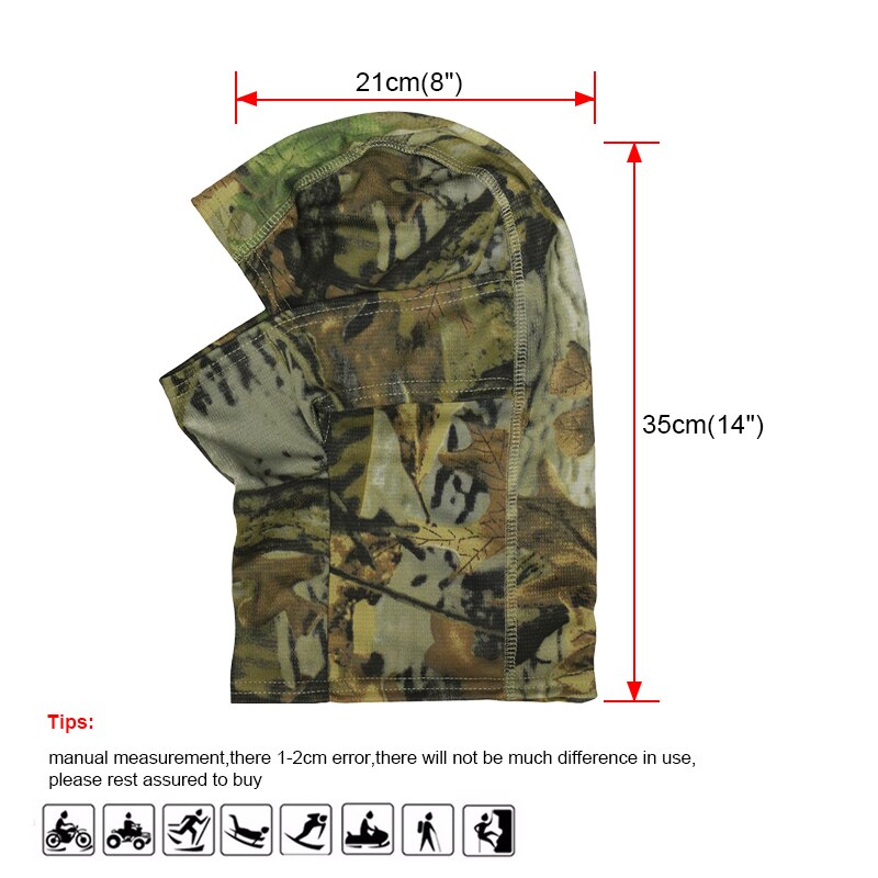 Jungle Camouflage Balaclava Full Face Bicycle Hunting Cycling Army Airsoft Sport Bike Military Tactical Paintball Ninja Hat