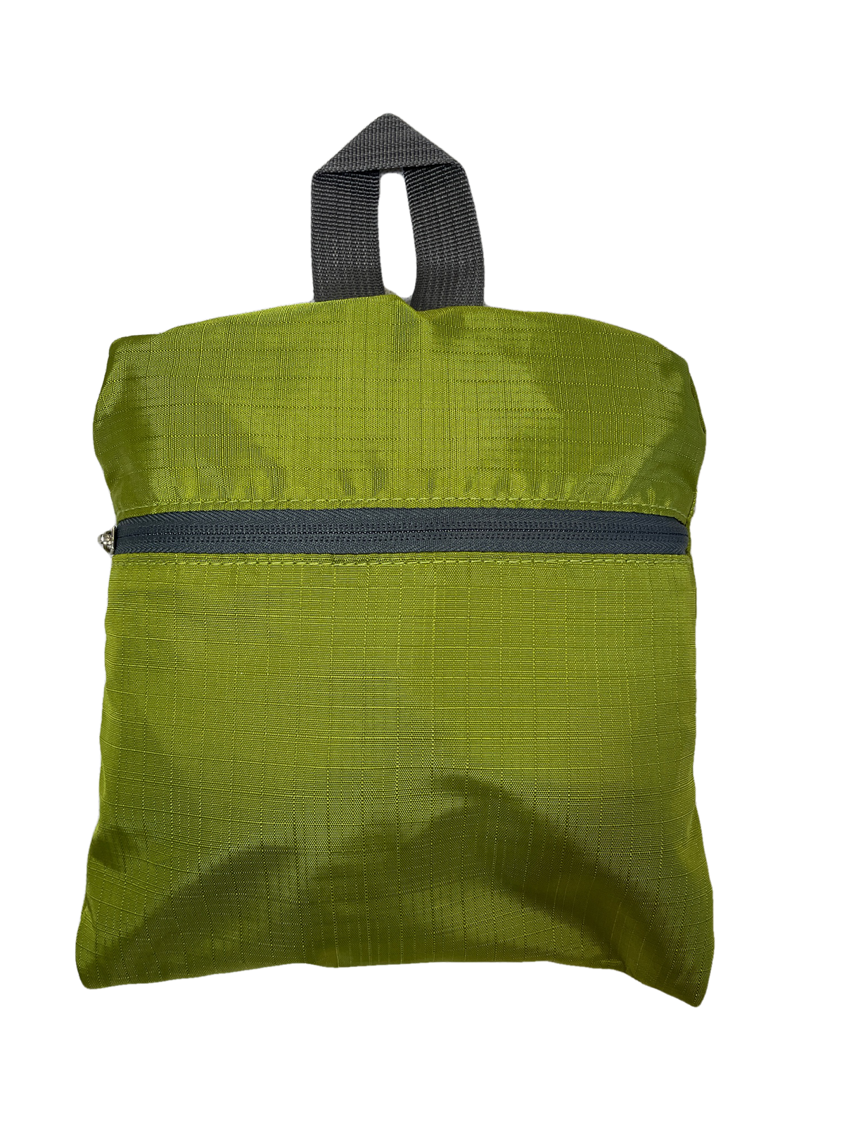 Green polyester backpack