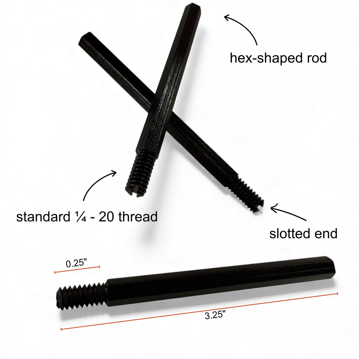 Hex Fire-Steel Replacement 3pk Ferro Rods for Scout, Flicker & Slicer Feather Knives
