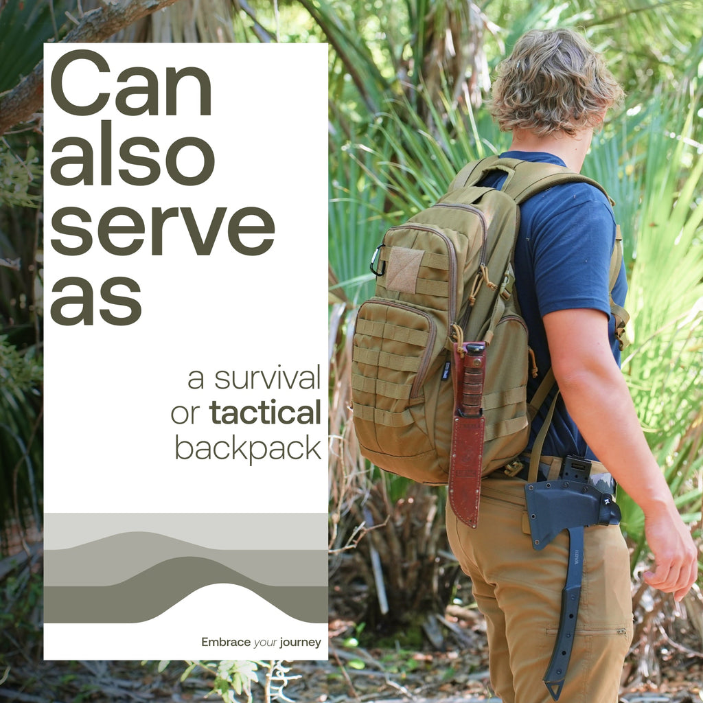 Huntex 40L Tactical Backpack in Khaki