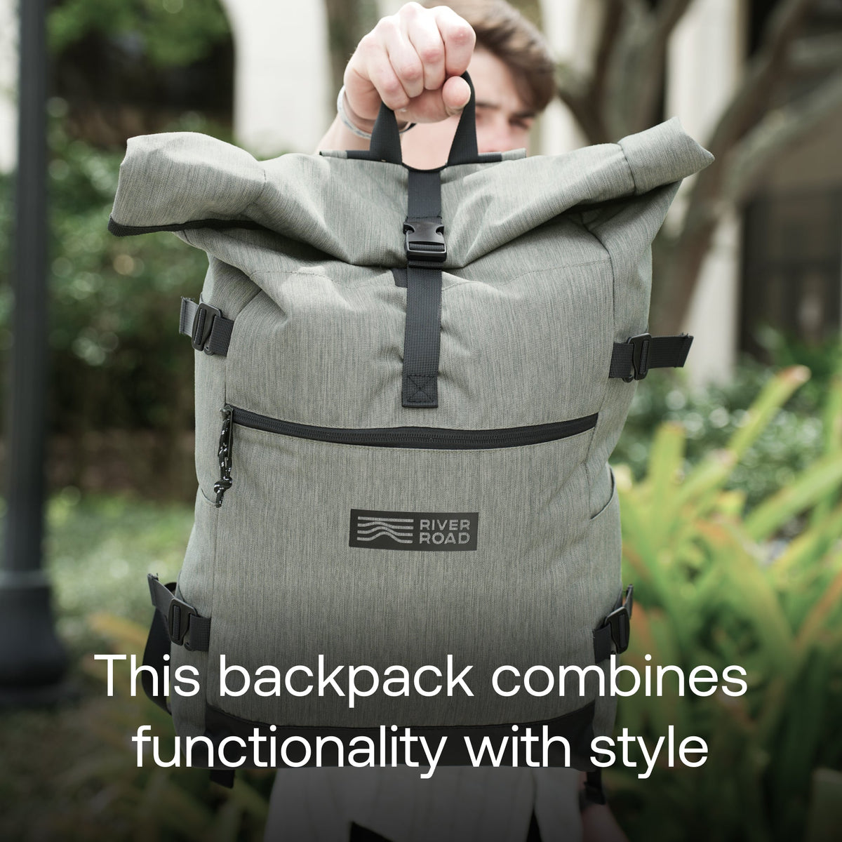 CityRoll Easy Access Backpack - Dark Green - 20 L