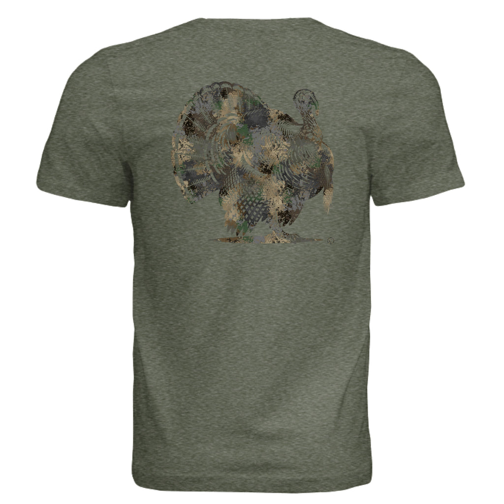 Forest Splash Burst Camo Turkey T-Shirt