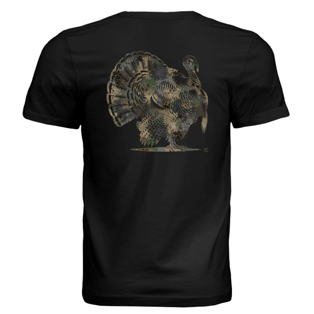 Forest Splash Burst Camo Turkey T-Shirt