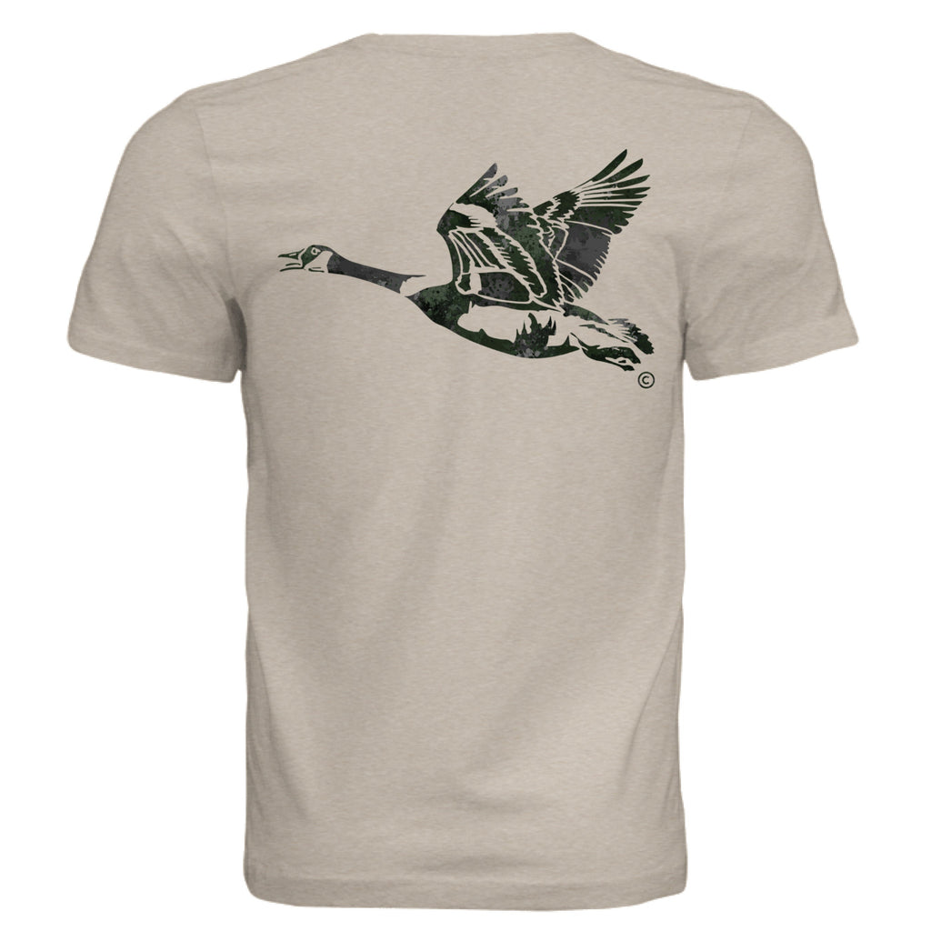 Verdant Splash Burst Camo Goose T-Shirt
