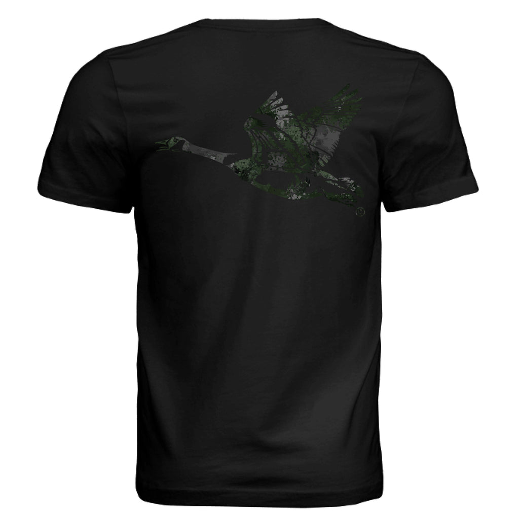 Verdant Splash Burst Camo Goose T-Shirt