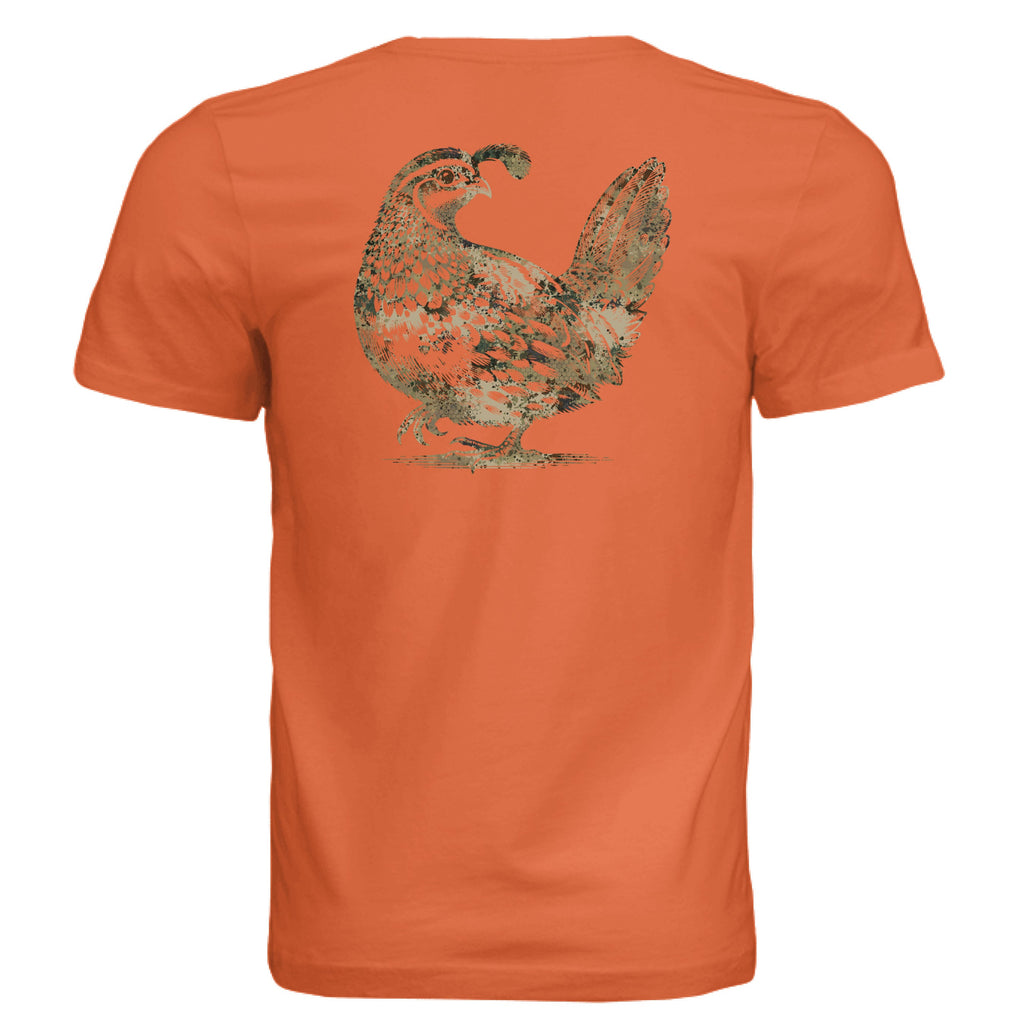 Upland Splash Burst Camo California Quail T-Shirt