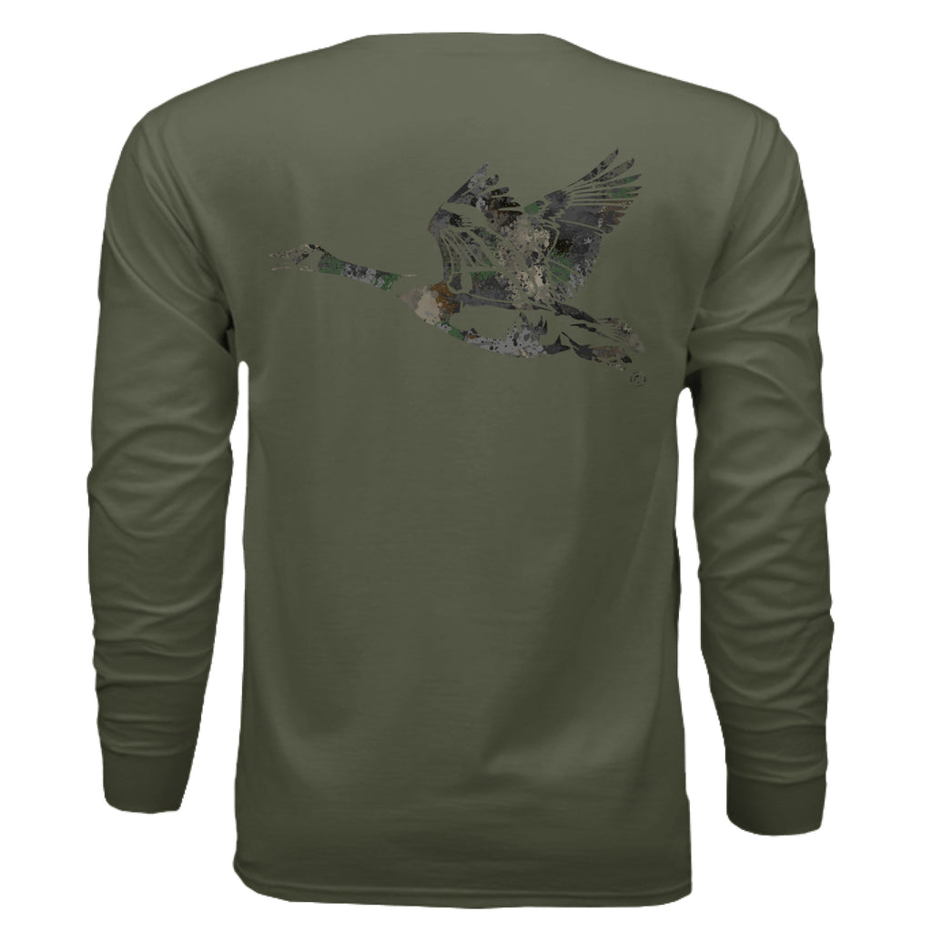 Timber Splash Burst Camo Goose Long Sleeve T-Shirt