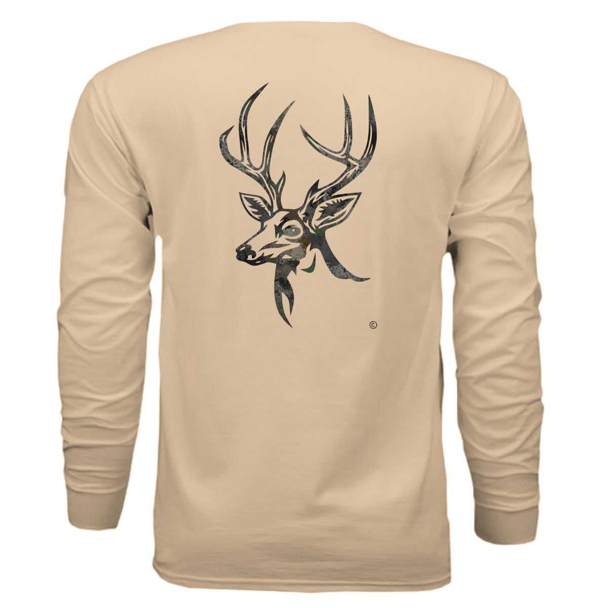 Timber Splash Burst Camo Buck Long Sleeve T-Shirt