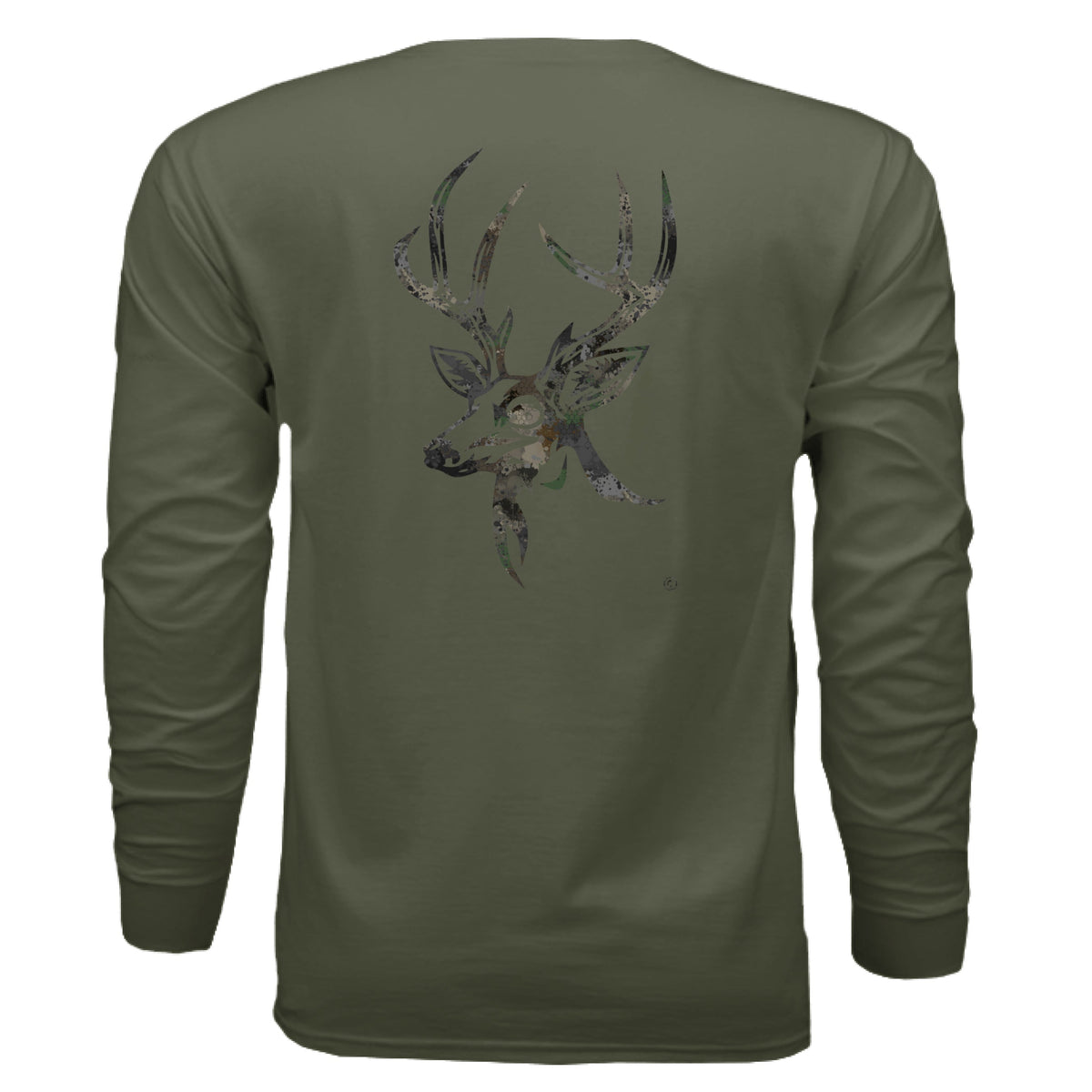 Timber Splash Burst Camo Buck Long Sleeve T-Shirt