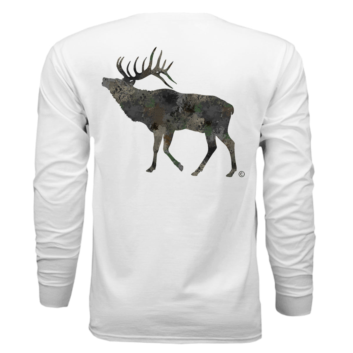 Timber Splash Burst Camo Elk Long Sleeve T-Shirt