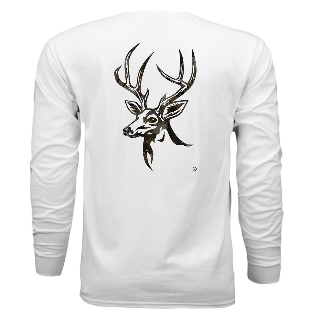 Harvest Splash Burst Camo Buck Long Sleeve T-Shirt
