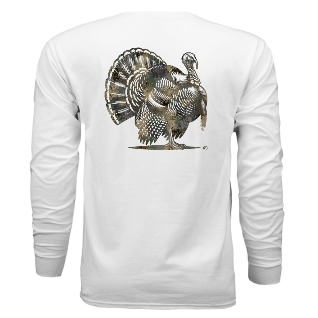 Forest Splash Burst Camo Turkey Long Sleeve T-Shirt