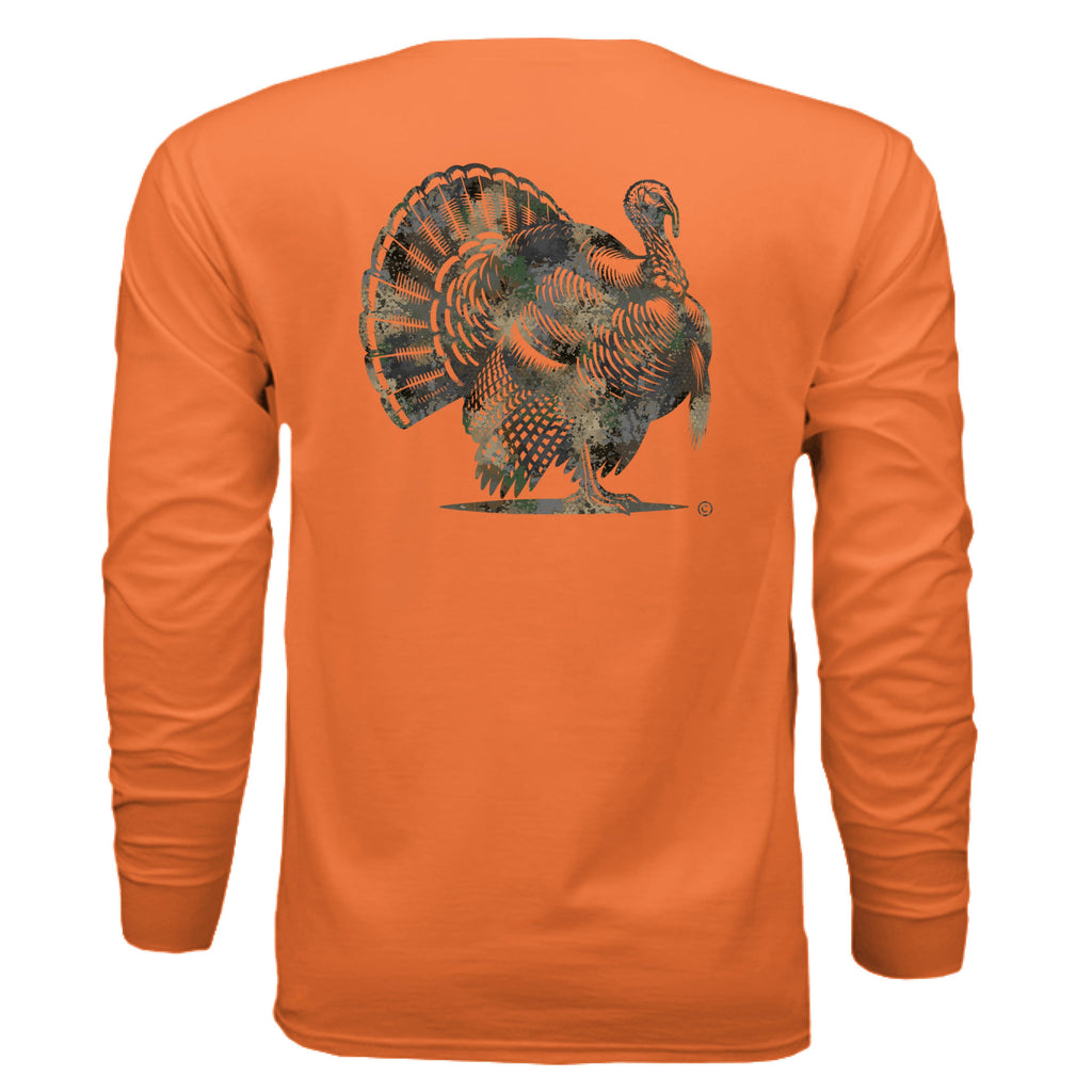 Forest Splash Burst Camo Turkey Long Sleeve T-Shirt