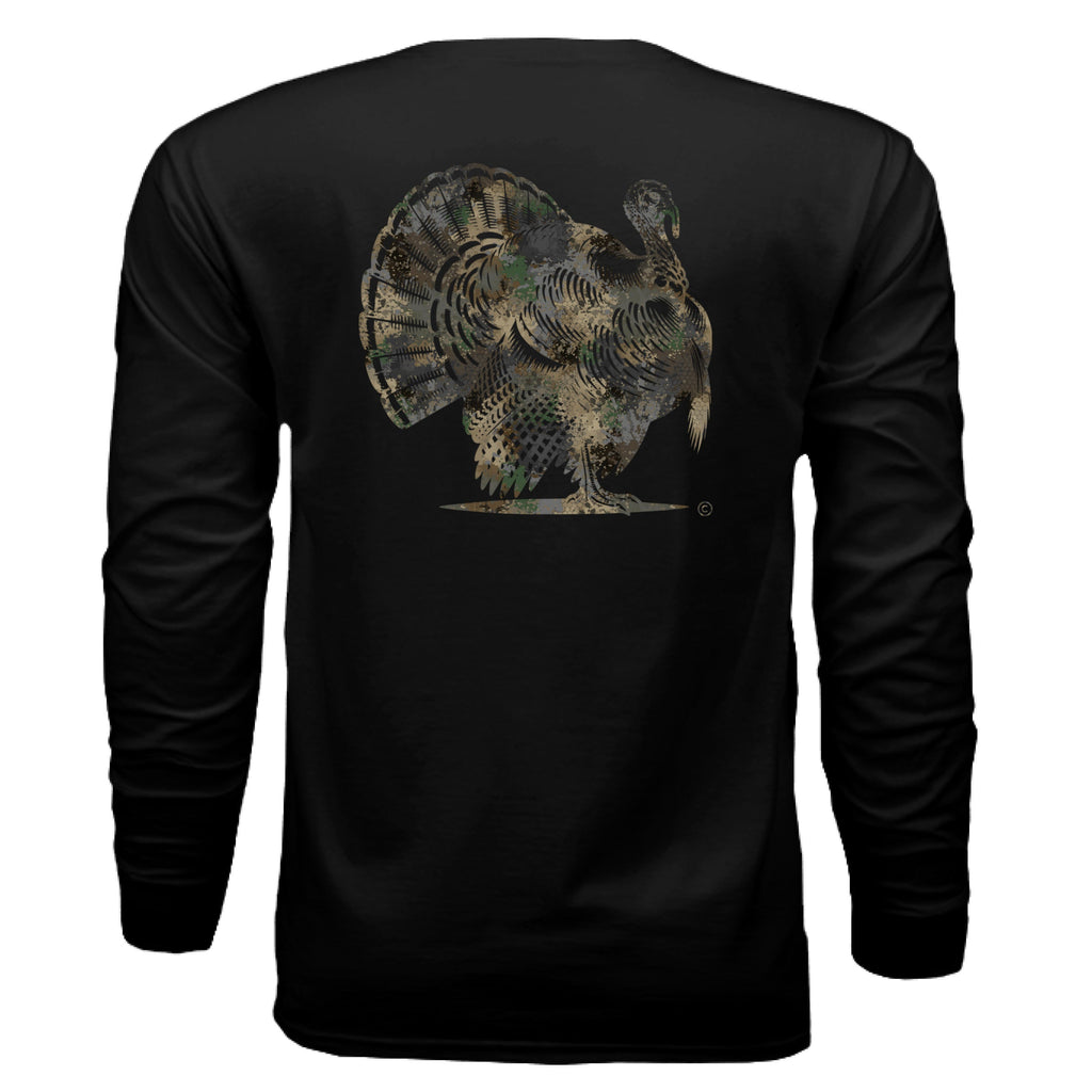 Forest Splash Burst Camo Turkey Long Sleeve T-Shirt