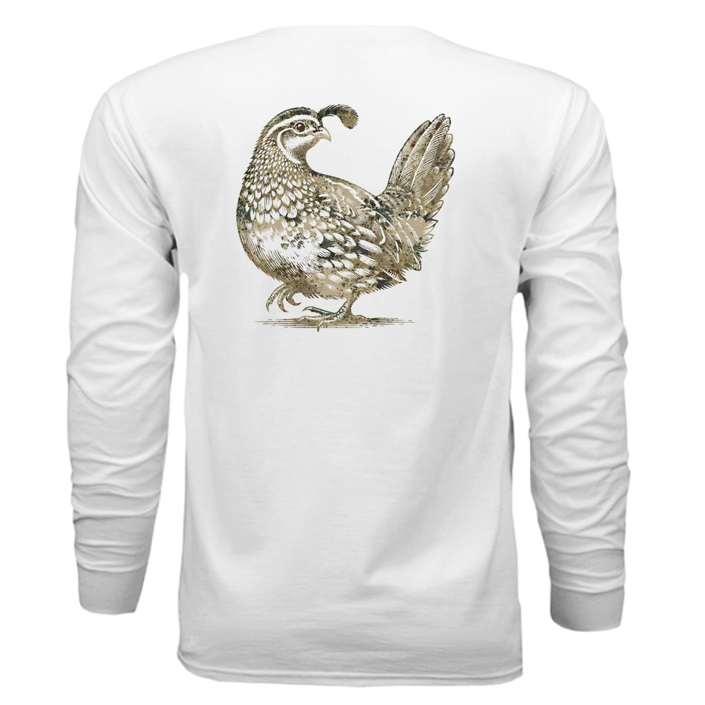 Upland Splash Burst Camo California Quail Long Sleeve T-Shirt