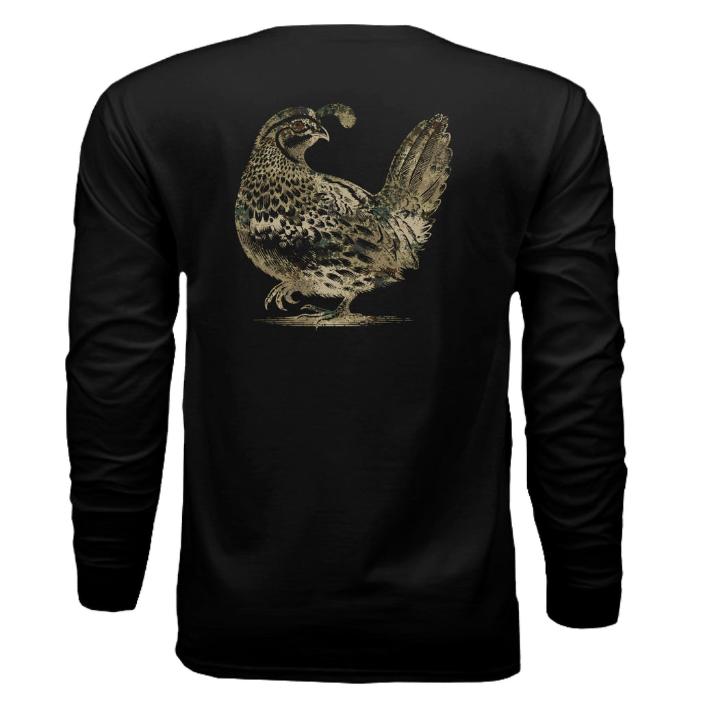 Upland Splash Burst Camo California Quail Long Sleeve T-Shirt