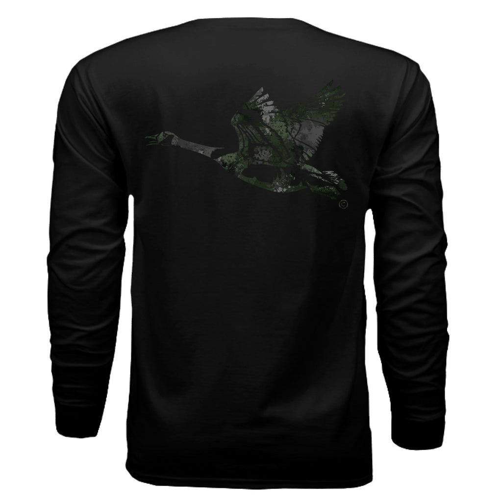 Verdant Splash Burst Goose Long Sleeve T-Shirt