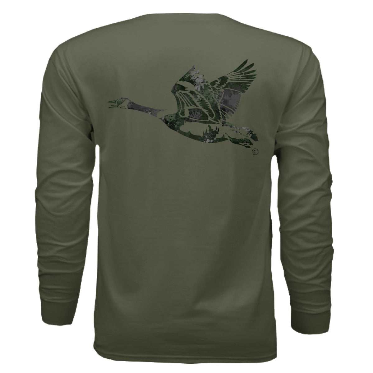 Verdant Splash Burst Goose Long Sleeve T-Shirt