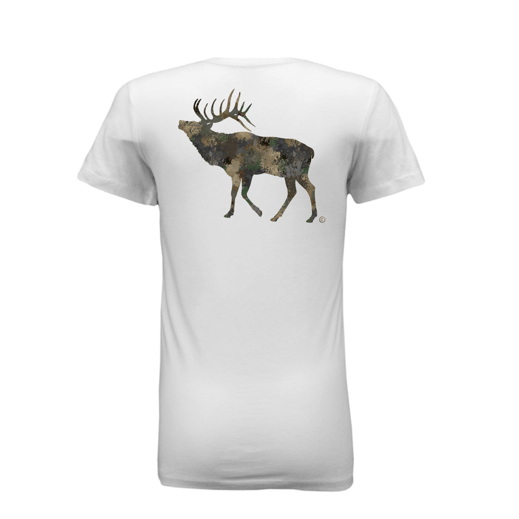 Women's Forest Splash Burst Camo Elk T-Shirt