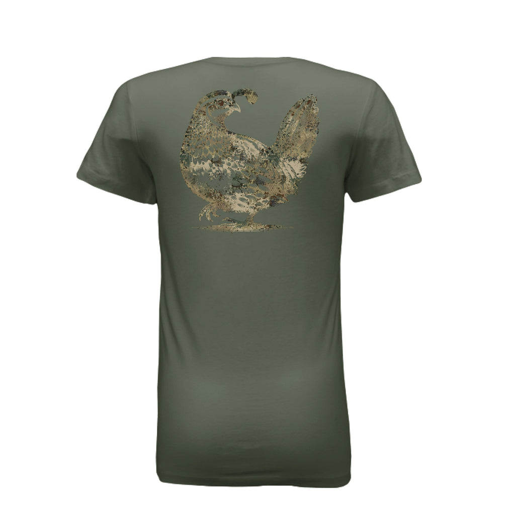 Women’s Upland Splash Burst California Quail T-Shirt