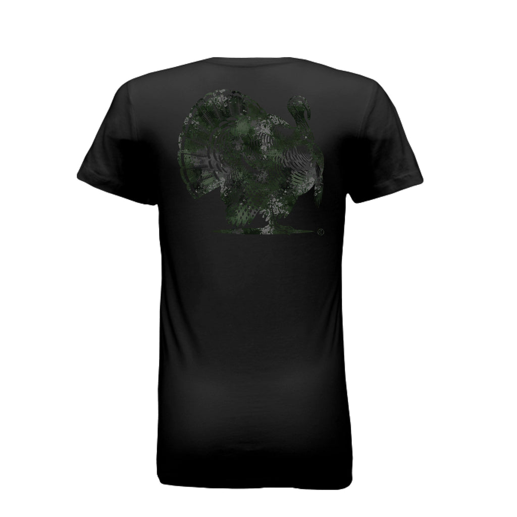 Women’s Verdant Splash Burst Camo Turkey T-Shirt