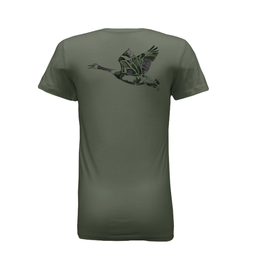 Women’s Verdant Splash Burst Camo Goose T-Shirt