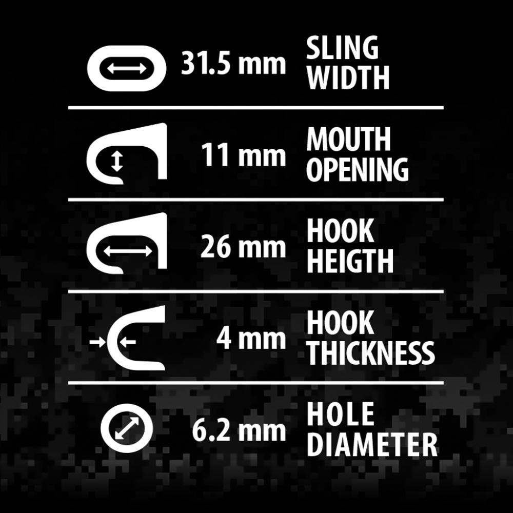 HK-Style Snap Hooks, 5-Pack