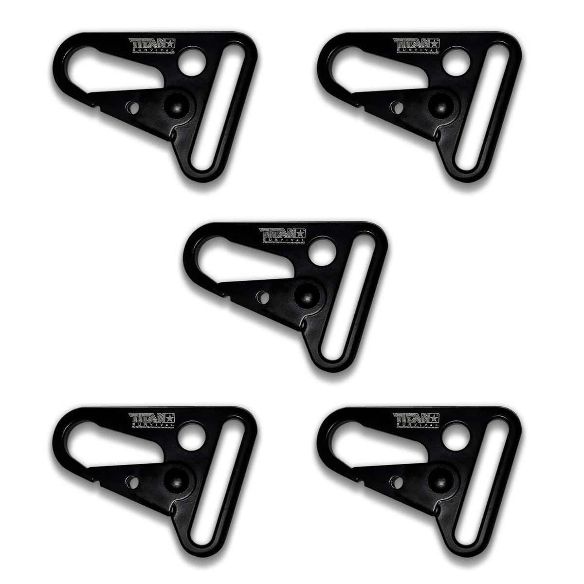 HK-Style Snap Hooks, 5-Pack
