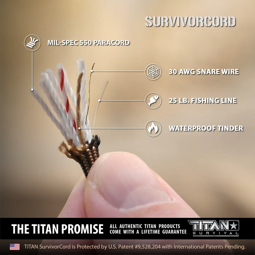 Olive-Drab SurvivorCord – MIL-Style 550 Paracord Survival Cord